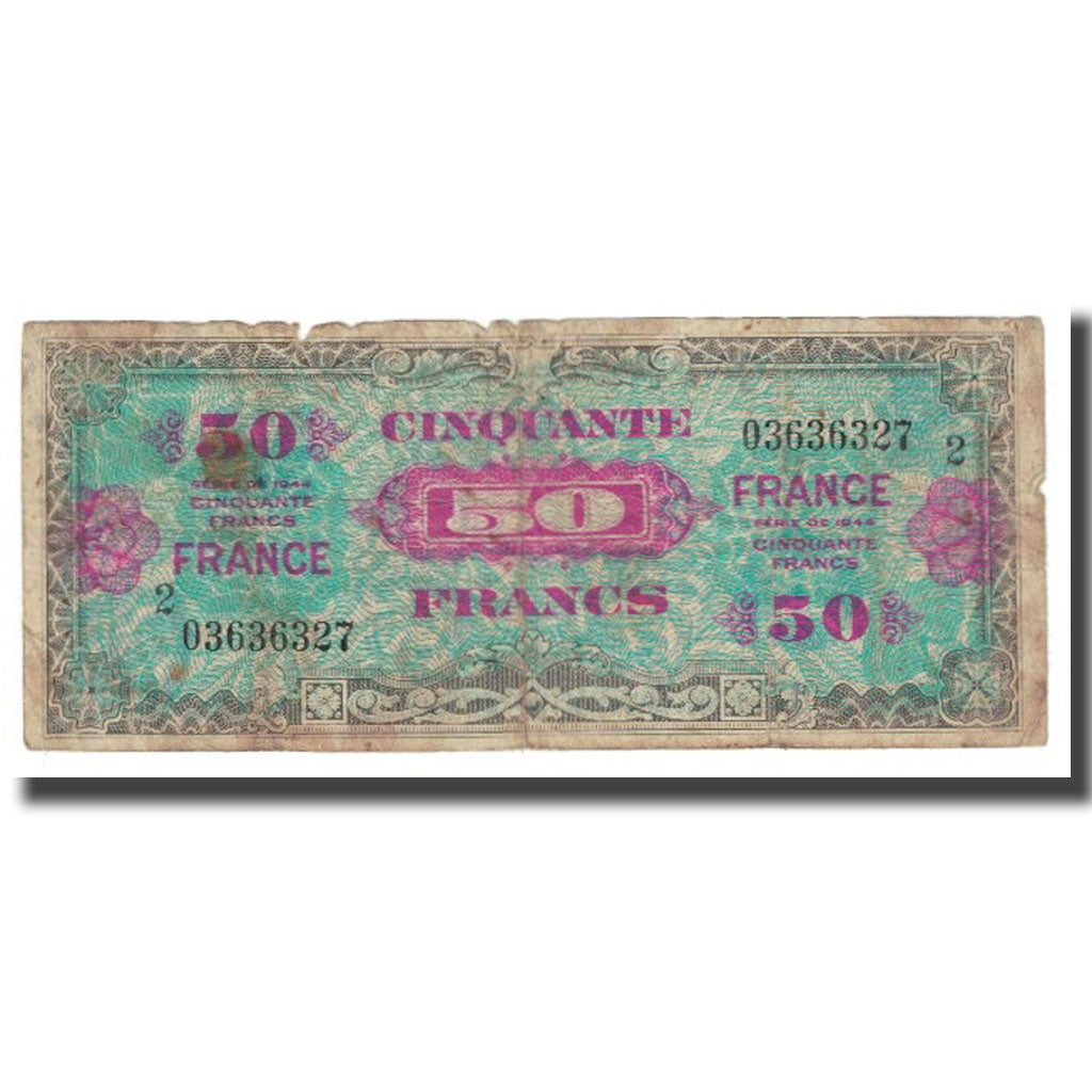 Frankrijk, 50 Francs, 1944, SERIE DE 1944, TB, Fayette:VF24.01, KM:122a