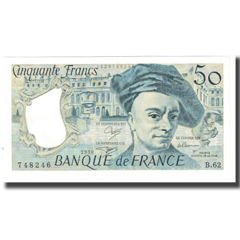 France, 50 Francs, 1990, STROHL TRONCHE DENTAUD, UNC(65-70), Fayette:67.10