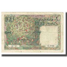 Banknote, French Somaliland, 100 Francs, 1952, KM:26a, VF(20-25)