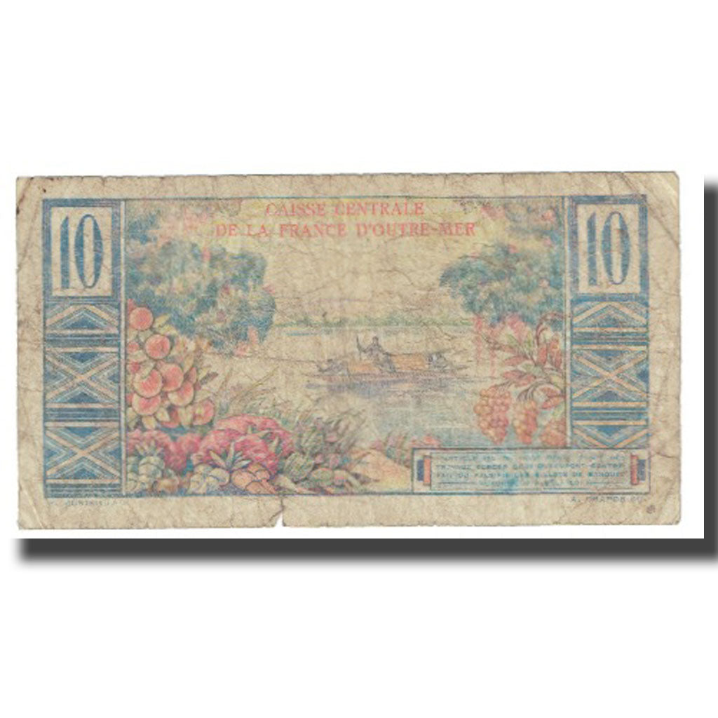 Banknote, French Equatorial Africa, 10 Francs, KM:21, VF(20-25)