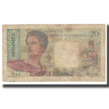 Banknote, New Caledonia, 20 Francs, 1951-1963, KM:50b, VF(20-25)