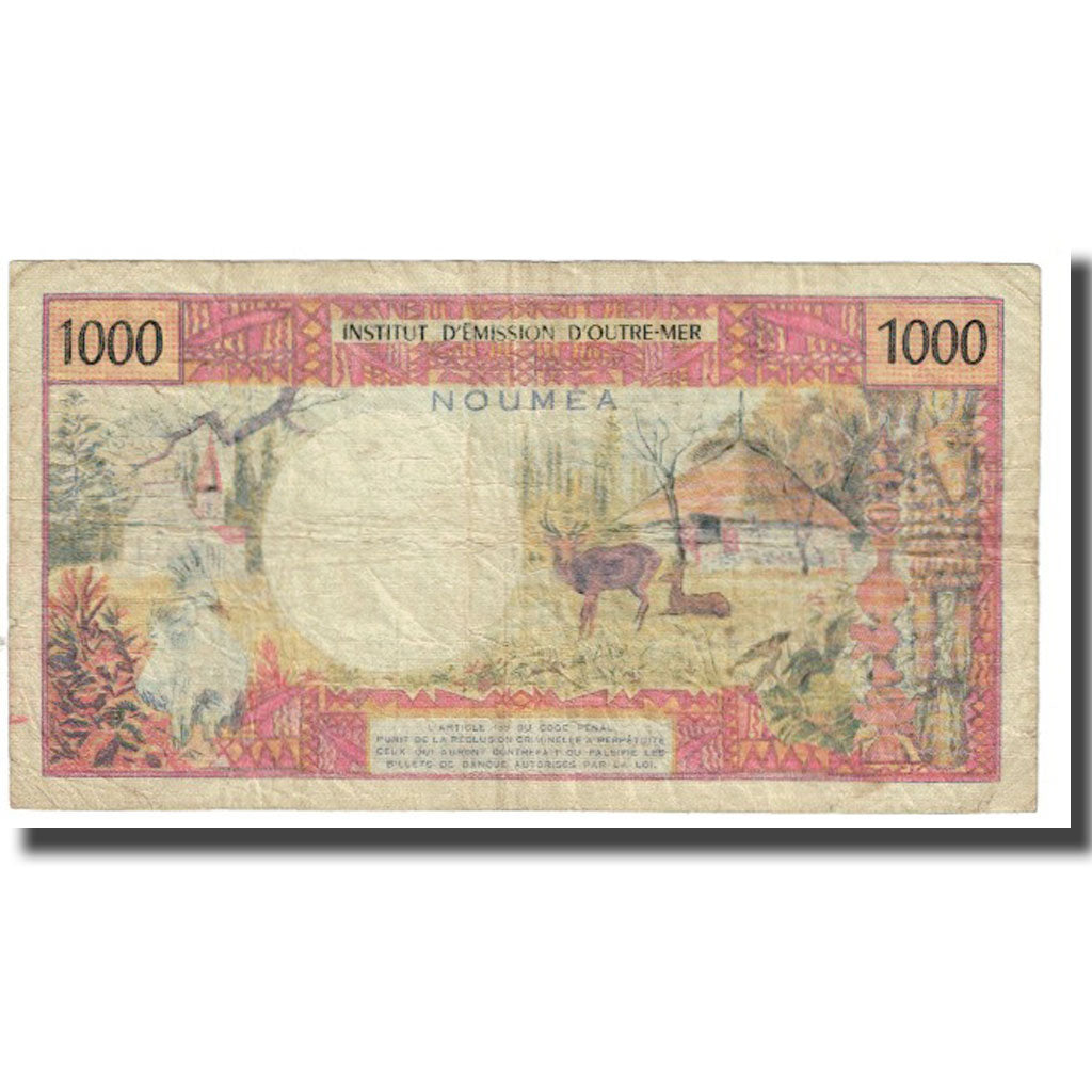 Banknote, Tahiti, 1000 Francs, KM:27d, VF(20-25)