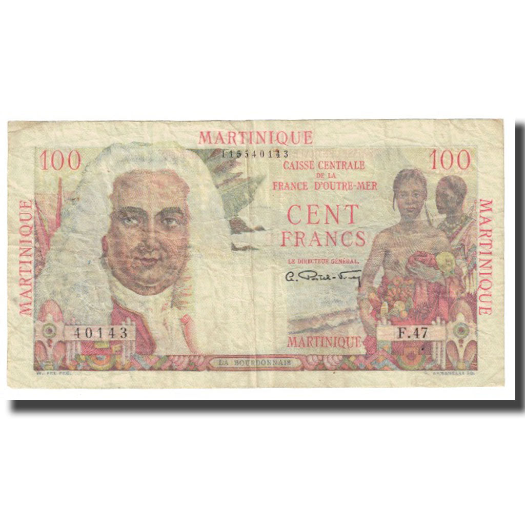 Martinique, 100 Francs, Undated (1947-49), VF(20-25), KM:31a