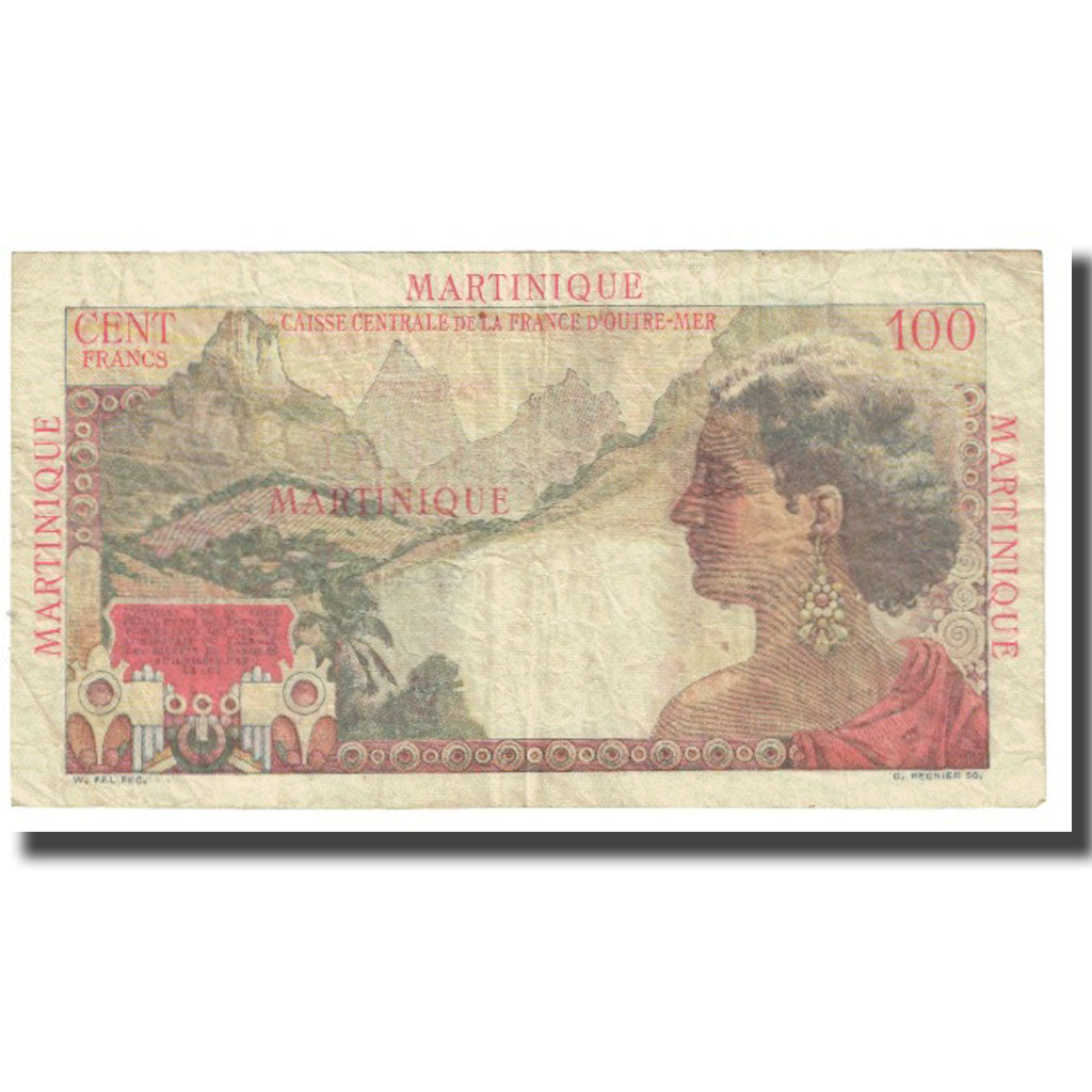 Martinique, 100 Francs, Undated (1947-49), VF(20-25), KM:31a
