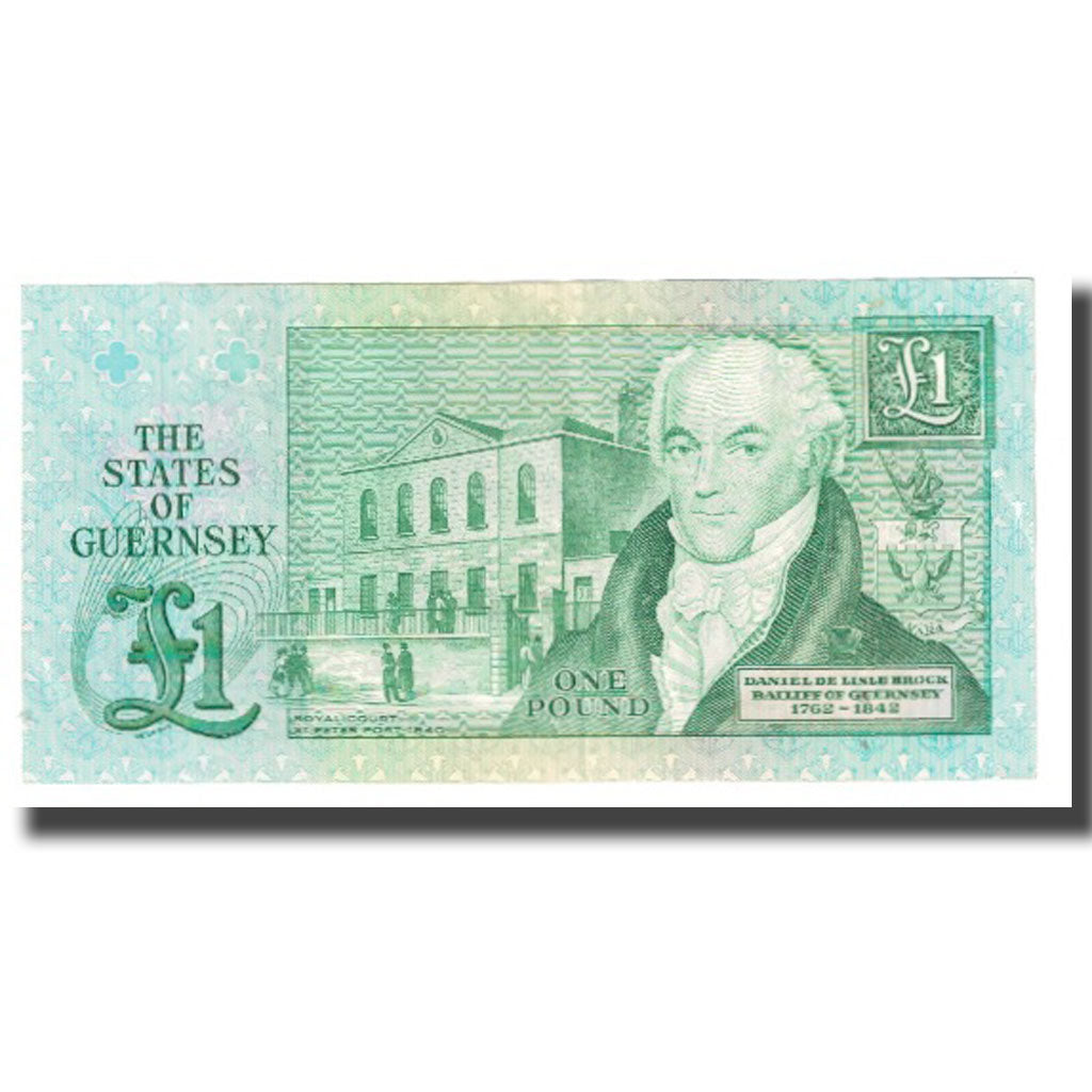 Nota, Guernesey, 1 Pound, KM:48a, UNC(65-70)