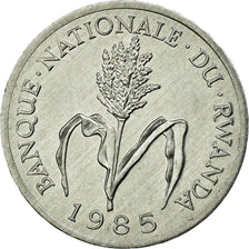 Coin, Rwanda, Franc, 1985, British Royal Mint, MS(63), Aluminum, KM:12