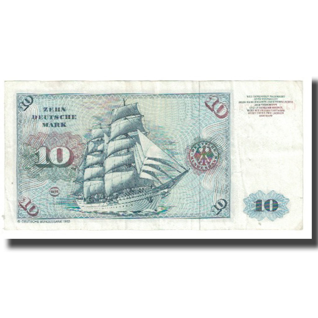 Banconote, GERMANIA - REPUBBLICA FEDERALE, 10 Deutsche Mark, 1980, 1980-01-02