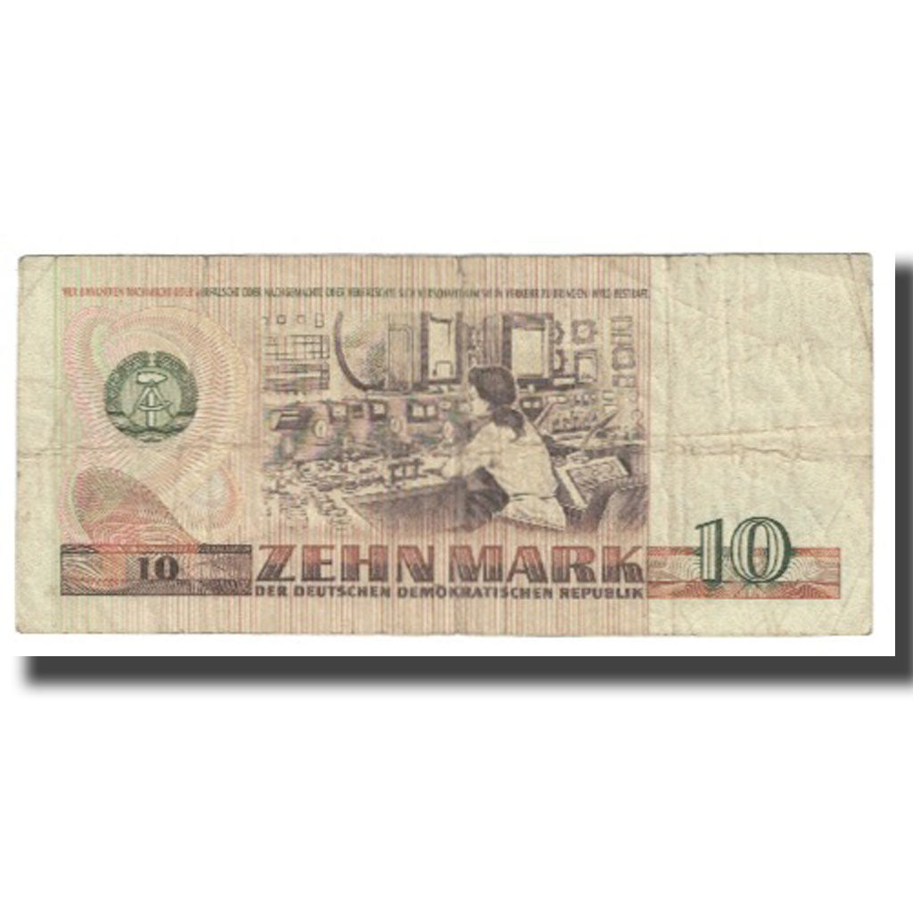 Banknote, Germany - Democratic Republic, 10 Mark, 1971, KM:28a, VF(20-25)