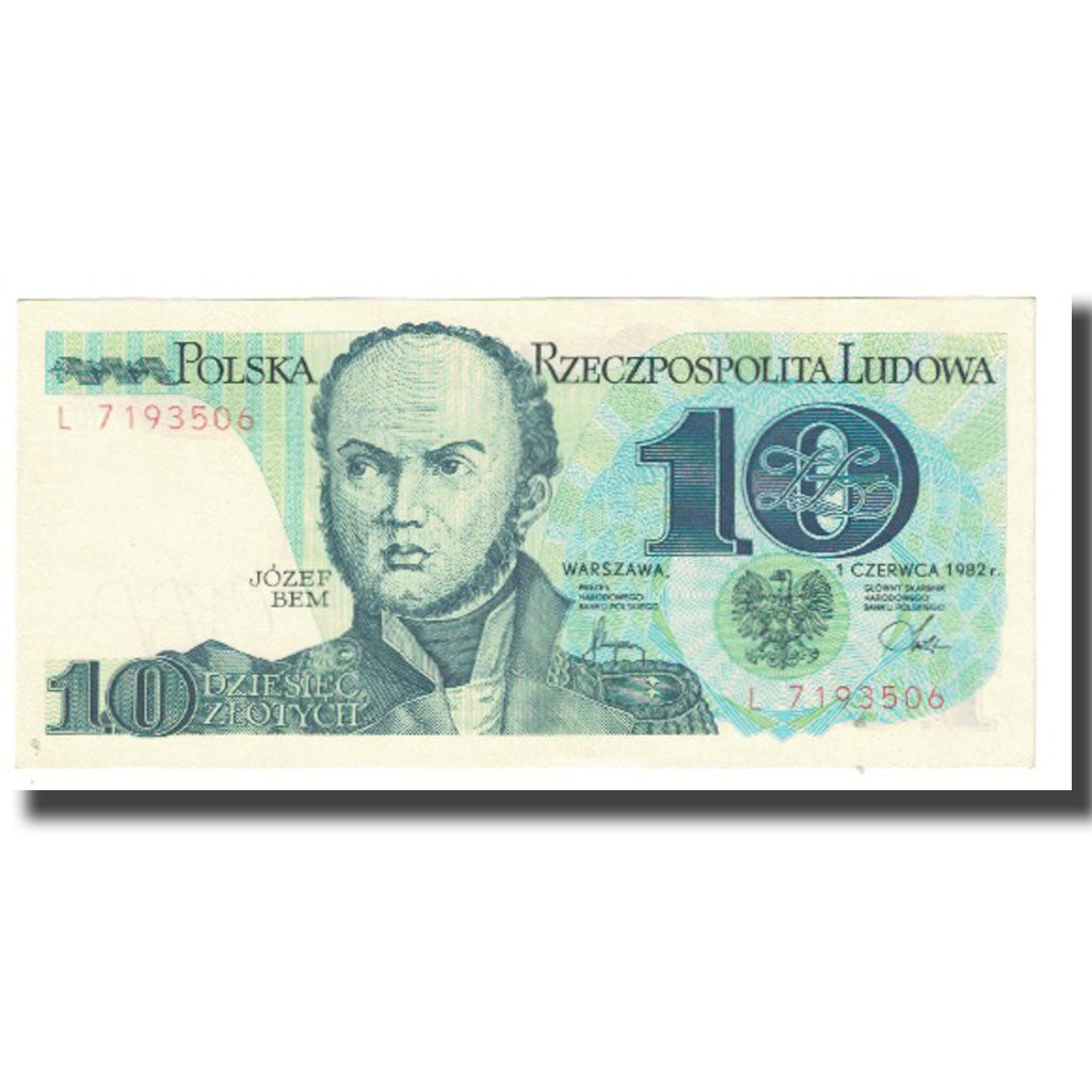 Banknote, Poland, 10 Zlotych, 1982, 1982-06-01, KM:148a, UNC(63)