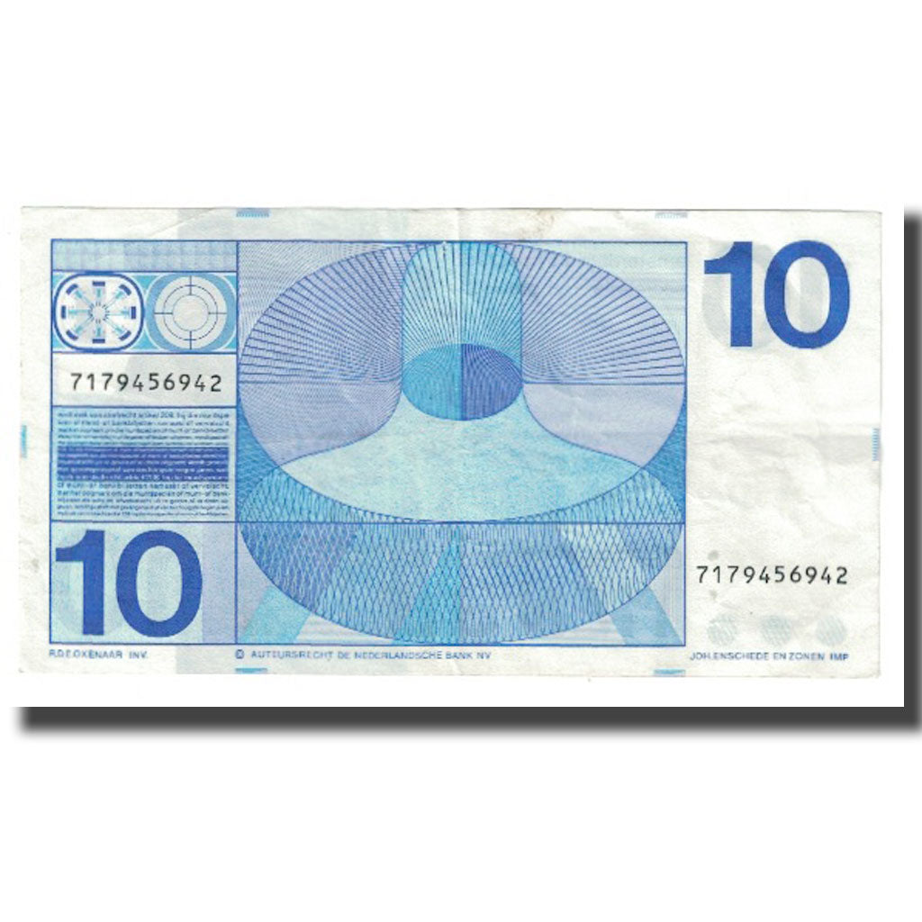 Banknote, Netherlands, 10 Gulden, 1968, 1968-04-25, KM:91a, EF(40-45)