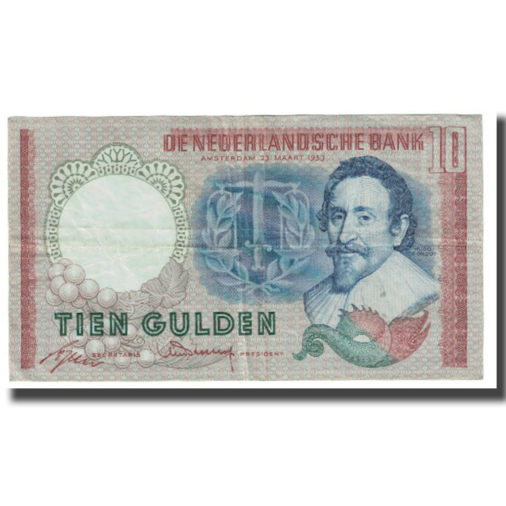 Banknote, Netherlands, 10 Gulden, 1953, 1953-03-23, KM:85, EF(40-45)