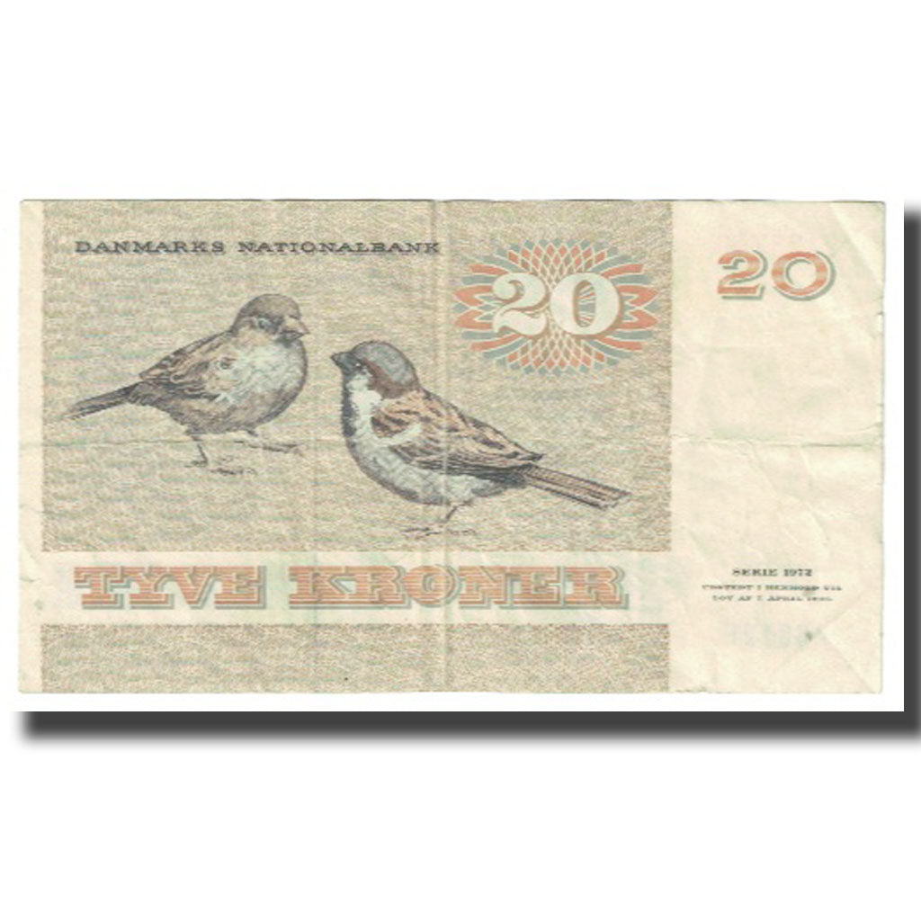 Banknote, Denmark, 20 Kroner, 1972, 1936-04-07, KM:49a, EF(40-45)