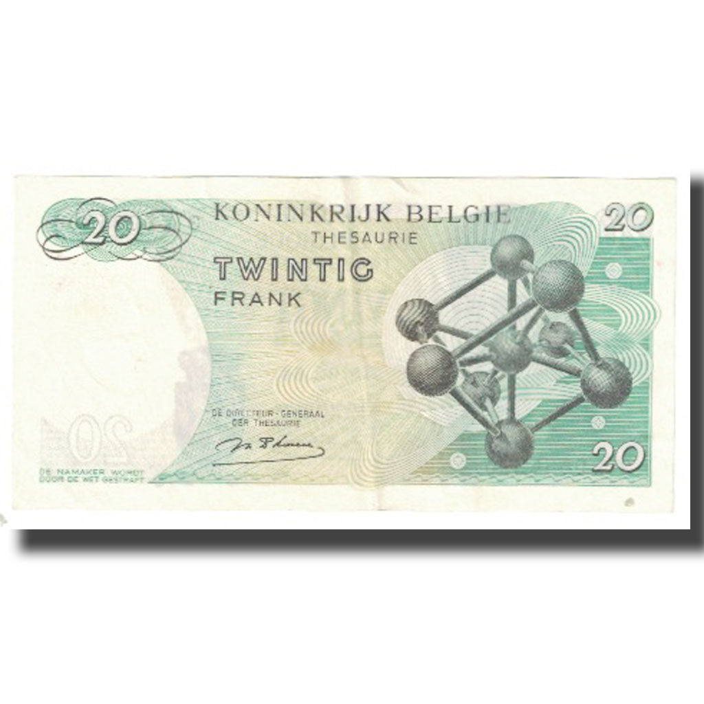 Banknote, Belgium, 20 Francs, 1964, 1964-06-15, KM:138, UNC(60-62)