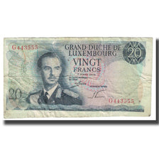 Banknote, Luxembourg, 20 Francs, 1966, 1966-03-07, KM:54a, VF(20-25)