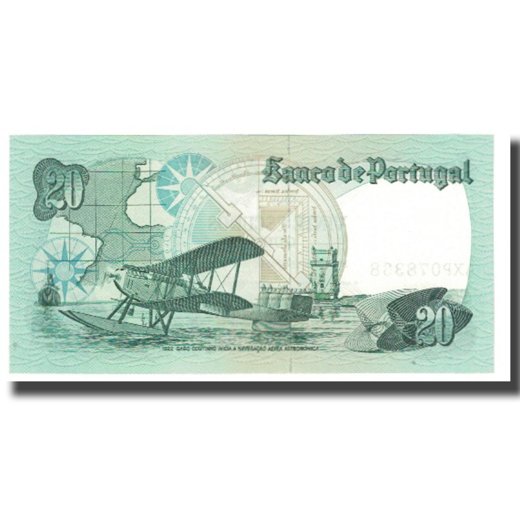 Banknote, Portugal, 20 Escudos, 1978, 1978-10-04, KM:176b, UNC(65-70)