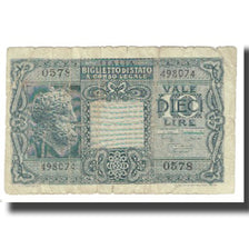 Banknote, Italy, 10 Lire, KM:32c, VF(20-25)