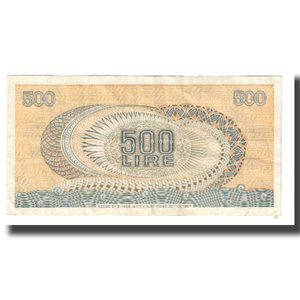 Banknot, Włochy, 500 Lire, 1967, 1967-10-20, KM:93a, AU(55-58)