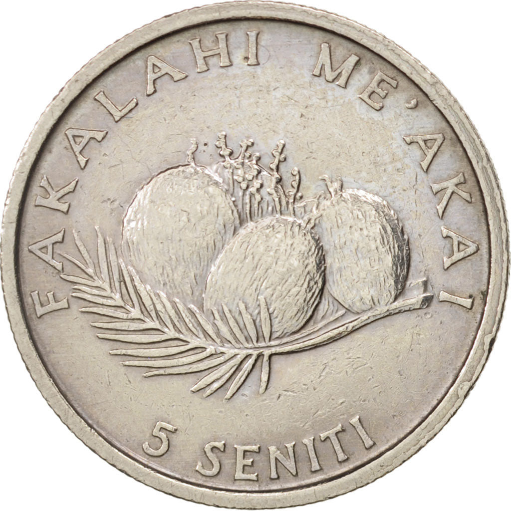 Tonga, King Taufa'ahau Tupou IV, 5 Seniti, 1981, TTB+, Copper-nickel, KM:68