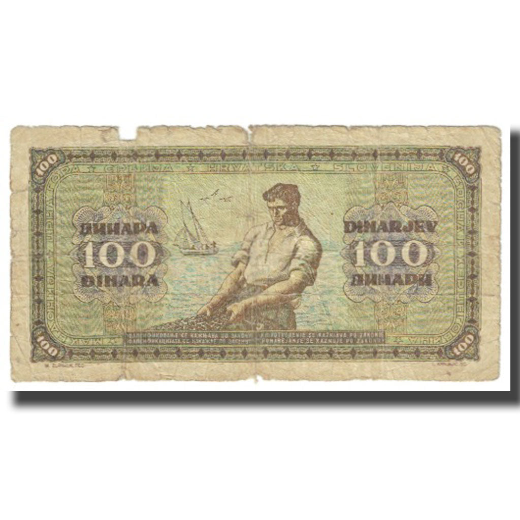 Banknote, Yugoslavia, 100 Dinara, 1946, 1946-05-01, KM:65a, F(12-15)