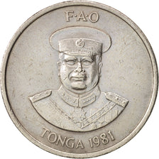 Tonga, King Taufa'ahau Tupou IV, 10 Seniti, 1981, TTB, Copper-nickel, KM:69
