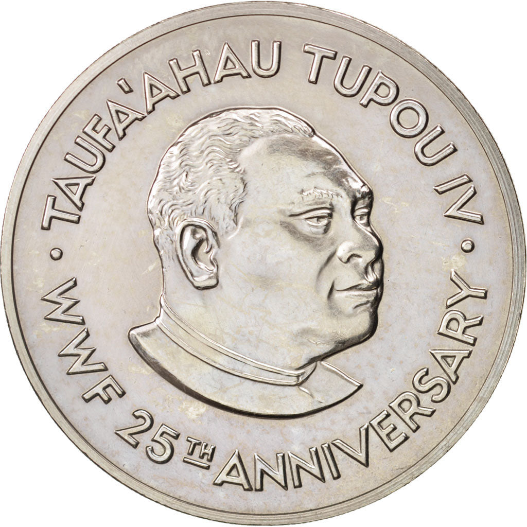Tonga, King Taufa'ahau Tupou IV, Pa'anga, 1986, AU(55-58), Copper-nickel, KM:128