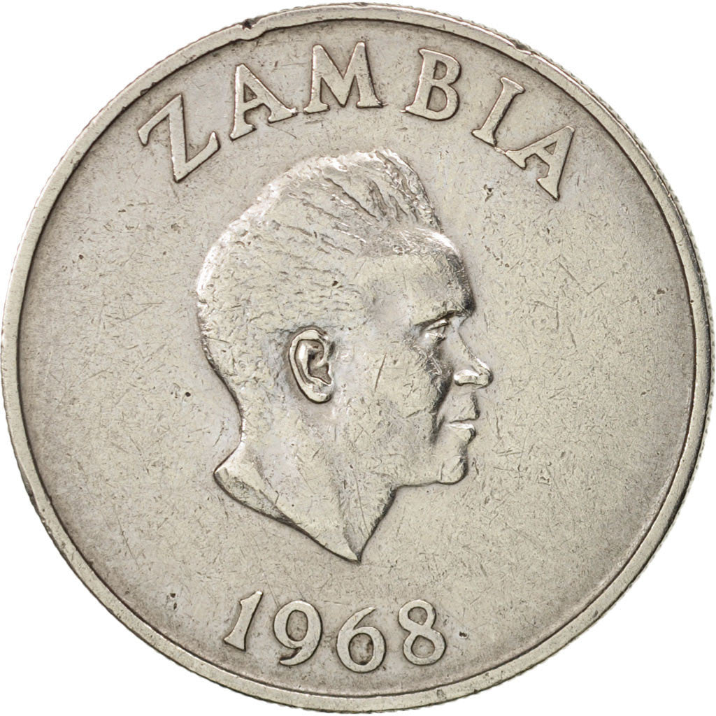 Zambia, 10 Ngwee, 1968, British Royal Mint, EF(40-45), Copper-Nickel-Zinc, KM:12