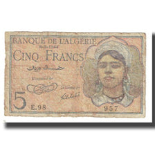 Banknote, Algeria, 5 Francs, 1944, 1944-02-08, KM:77b, VF(20-25)