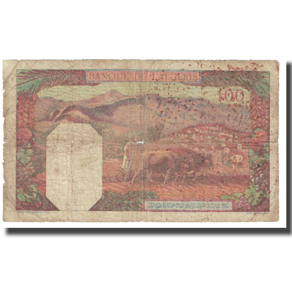 Banknote, Algeria, 100 Francs, 1945, 1945-07-23, KM:85, F(12-15)