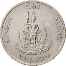 Vanuatu, 10 Vatu, 1983, British Royal Mint, AU(50-53), Copper-nickel, KM:6