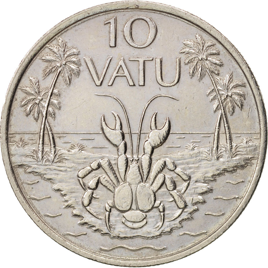 Vanuatu, 10 Vatu, 1983, British Royal Mint, AU(50-53), Copper-nickel, KM:6