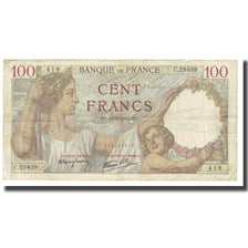France, 100 Francs, Sully, 1942, P. Rousseau and R. Favre-Gilly, 1942-03-19, TB
