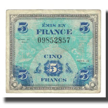 Francja, 5 Francs, Flag/France, 1944, SERIE DE 1944, VF(20-25), Fayette:VF17.1