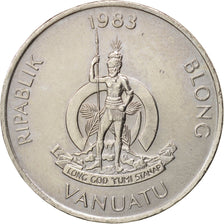 Vanuatu, 20 Vatu, 1983, British Royal Mint, AU(50-53), Copper-nickel, KM:7