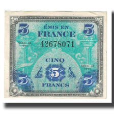 Francia, 5 Francs, Flag/France, 1944, SERIE DE 1944, MBC, Fayette:VF17.1