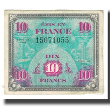 France, 10 Francs, Flag/France, 1944, SERIE DE 1944, VF(20-25), Fayette:VF.18.1