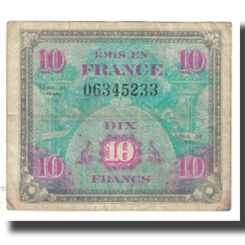 France, 10 Francs, Drapeau/France, 1944, SERIE DE 1944, TB, Fayette:VF.18.1