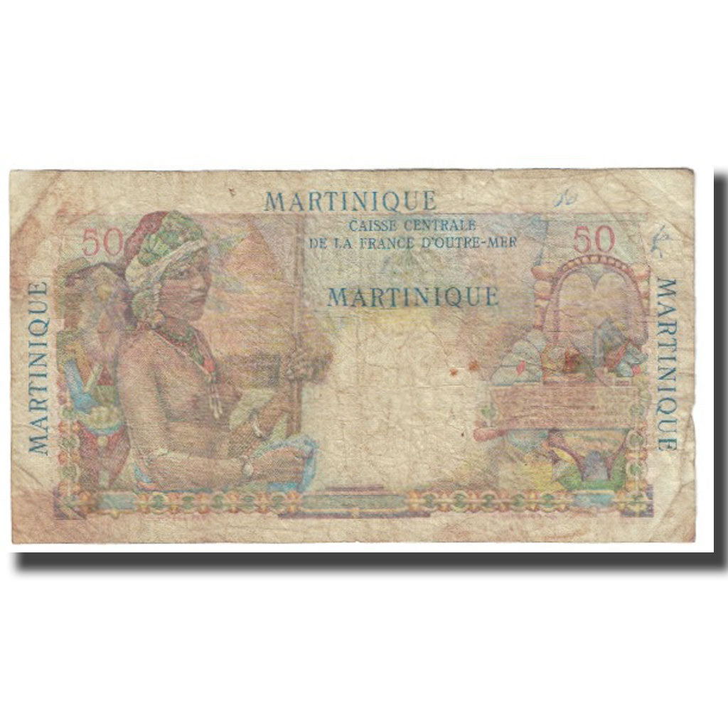 Martinique, 50 Francs, Undated (1947-49), VF(20-25), KM:30a