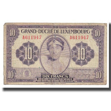 Banknote, Luxembourg, 10 Francs, 1944, KM:44a, VF(20-25)