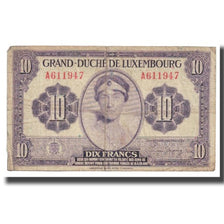 Banconote, Lussemburgo, 10 Francs, 1944, KM:44a, MB