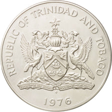 TRINIDAD & TOBAGO, 10 Dollars, 1976, Franklin Mint, MS(63), Silver, KM:36a
