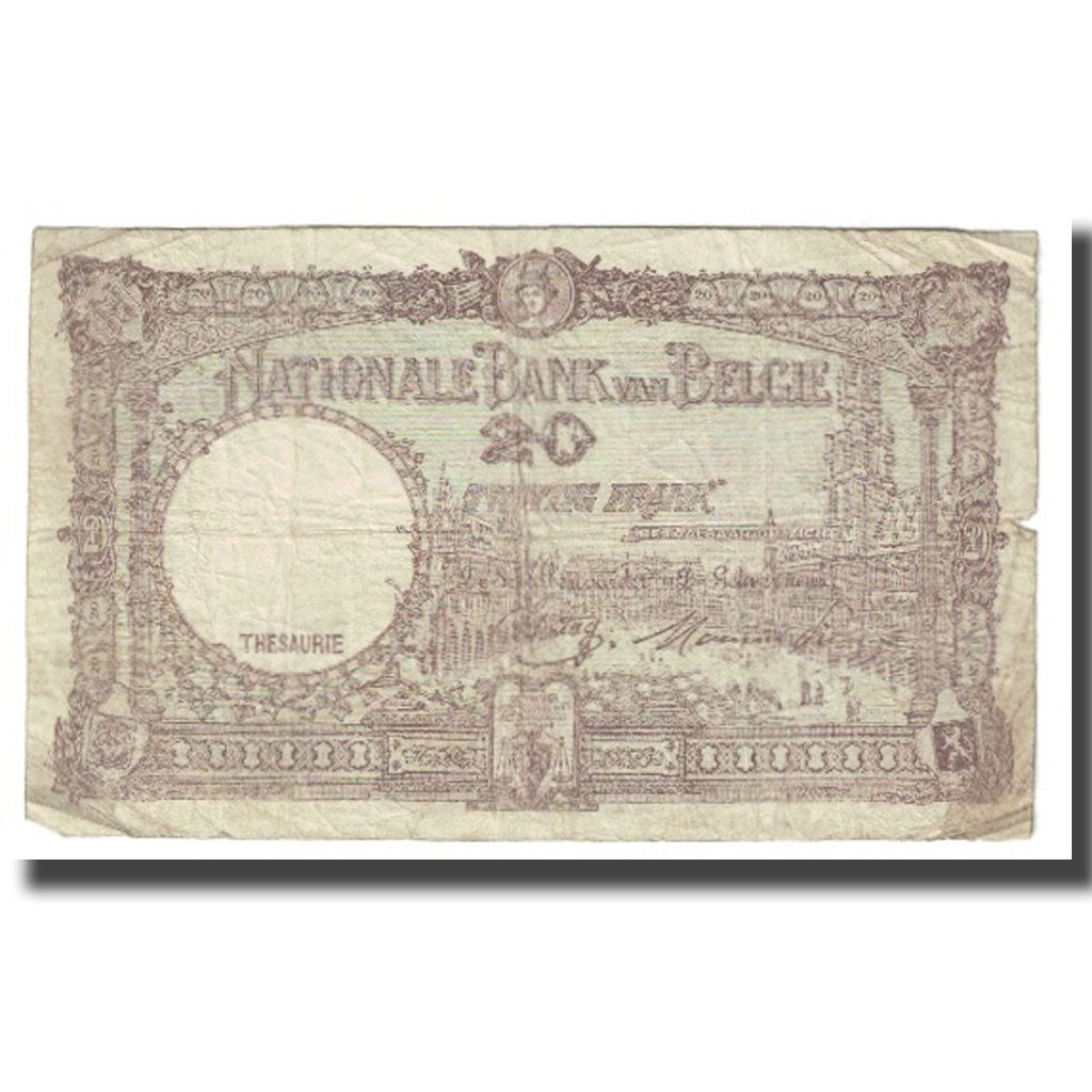 Banknote, Belgium, 20 Francs, 1945, 1945-03-21, KM:111, F(12-15)