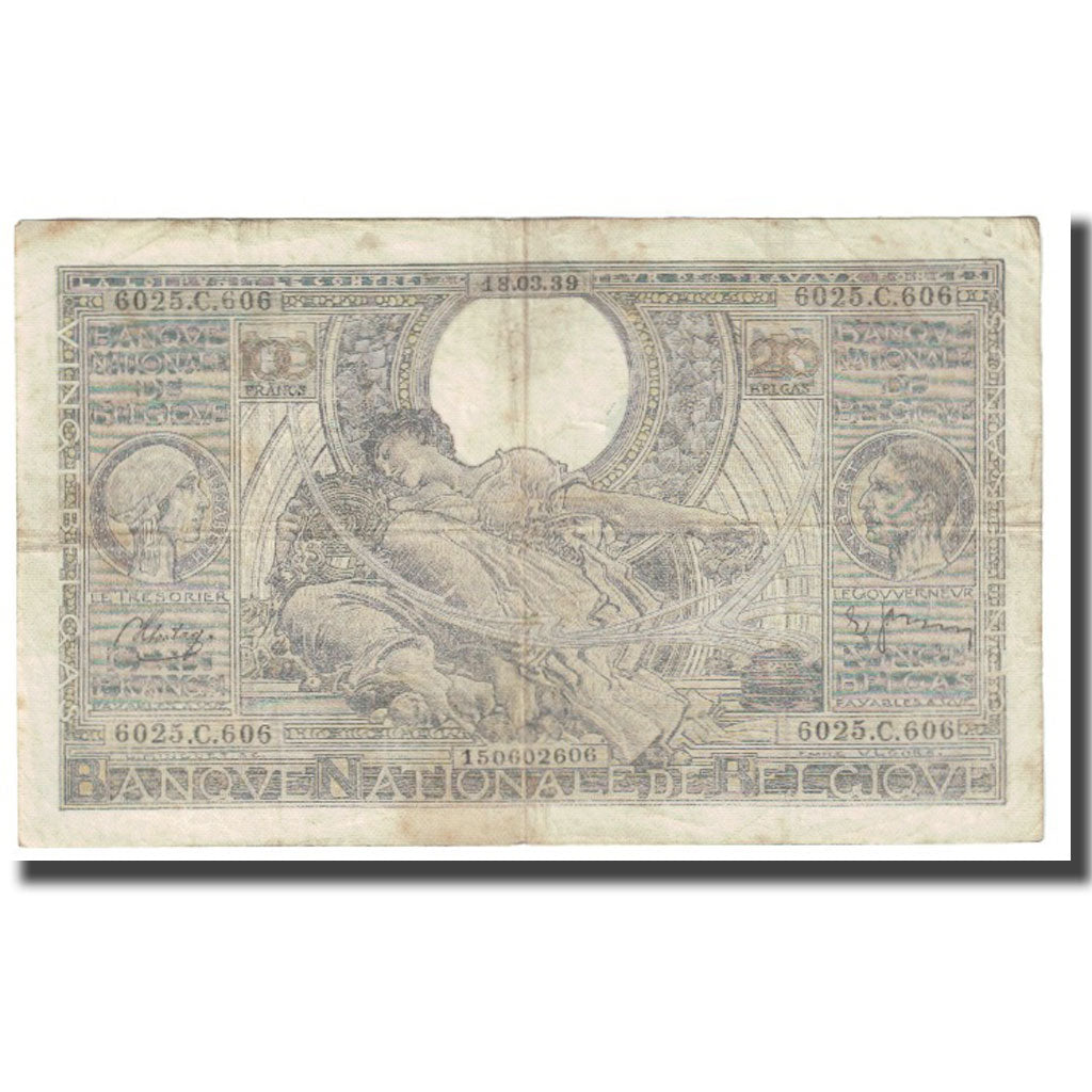 Billet, Belgique, 100 Francs-20 Belgas, Undated (1938), KM:107, TB