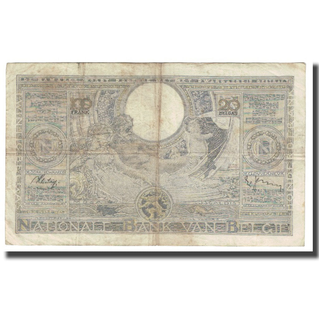 Billet, Belgique, 100 Francs-20 Belgas, Undated (1938), KM:107, TB