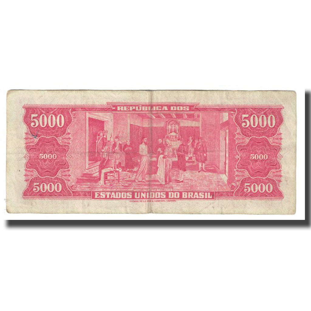 Banknote, Brazil, 5000 Cruzeiros, KM:182a, VF(20-25)