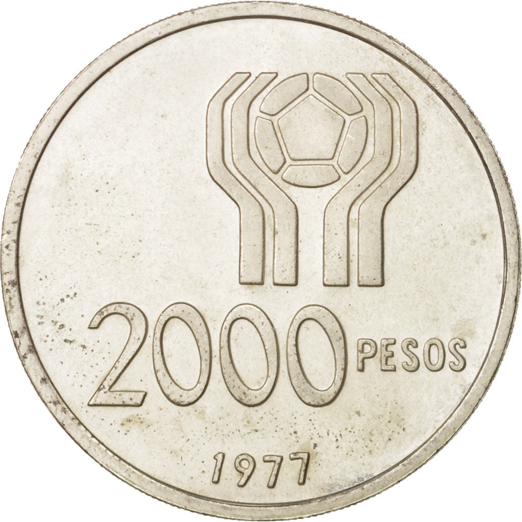 Argentina, 2000 Pesos, 1977, SPL, Argento, KM:79