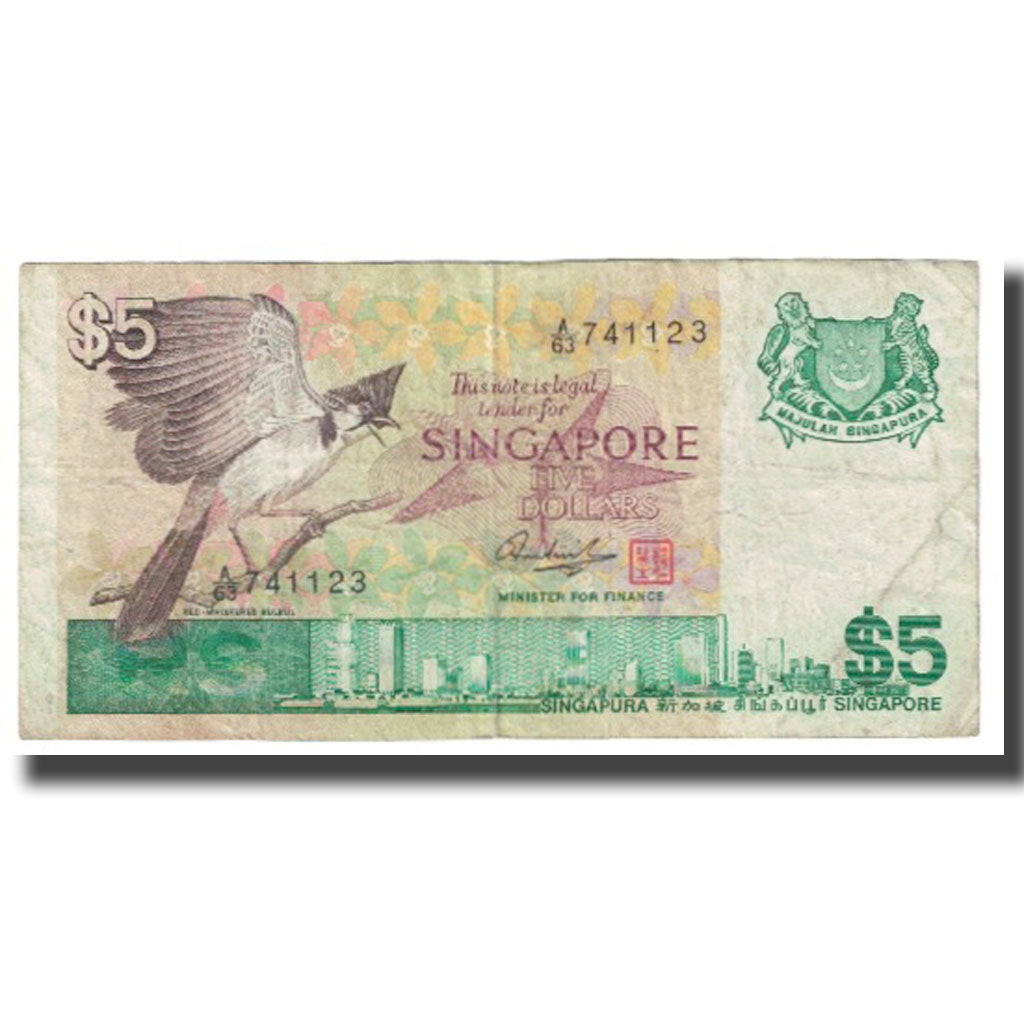 Banconote, Singapore, 5 Dollars, KM:10, MB