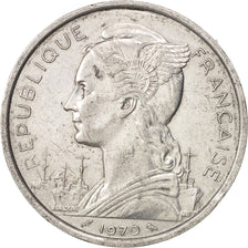 Réunion, 5 Francs, 1970, AU(50-53), Aluminum, KM:9, Lecompte:72