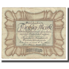 Banknote, Germany, 50 Mark, 1918, 1918-11-30, KM:65, VF(30-35)