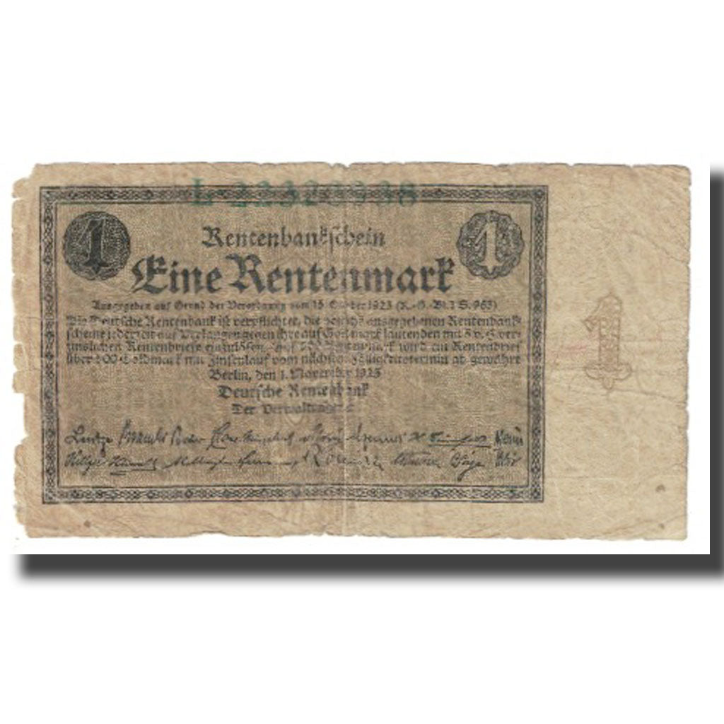 Banknote, Germany, 1 Rentenmark, 1925, 1925-11-01, KM:173a, VF(20-25)