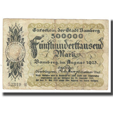 Billet, Allemagne, Bamberg, 500000 Mark, Texte, 1923, TTB